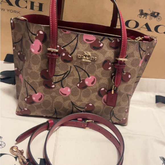 Coach Cherry Print Tote Bag - Retail $378 - Picture 5 of 7